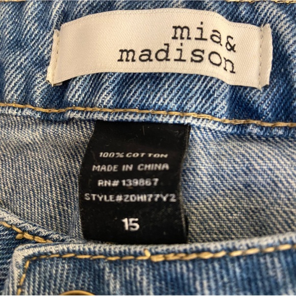 mia & madison Jeans womens 15 juniors size Denim Pants Forever 21 all cotton - Picture 2 of 14